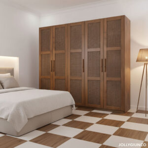 Armadio 5 ante con paglia di vienna aperta (Copia)