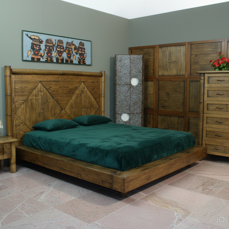 Letto Java matrimoniale crash bambù