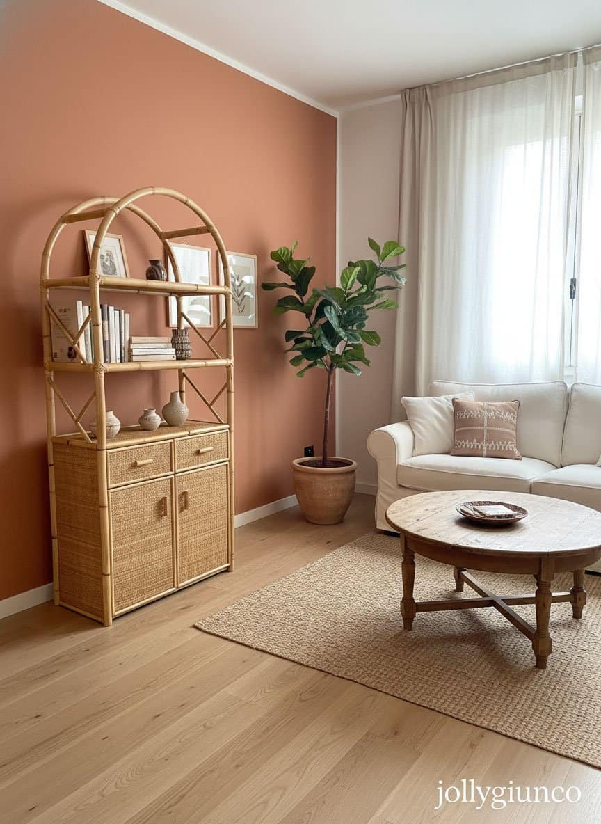 Libreria-2-porte-1-cassetto-in-giunco - jollygiunco.eu Libreria Pienza con 2 ante e 1 cassetto in giunco