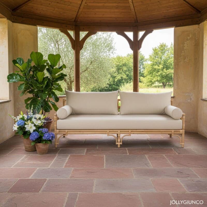 Mediterraneo divano 3 posti Rattan