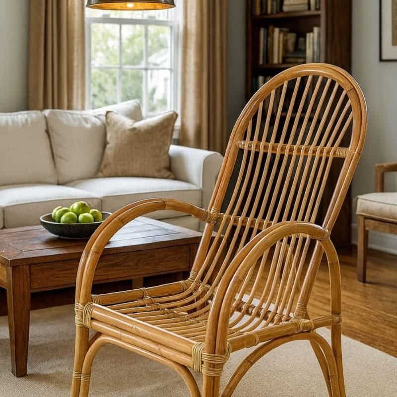 Poltrona in giunco anche per anziani