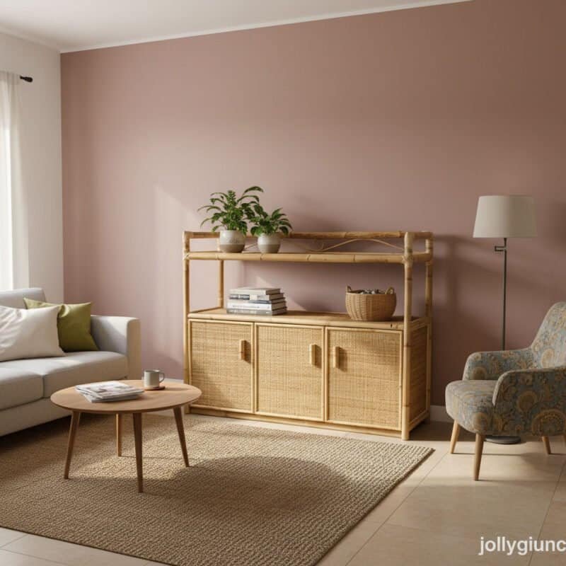 Mobile giorno in giunco con 3 porte