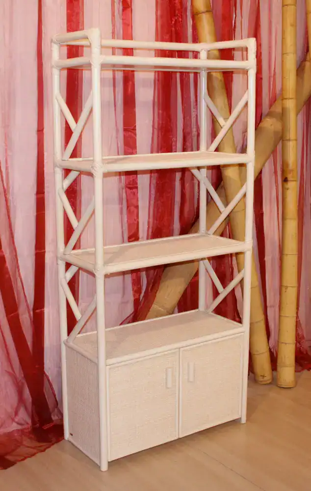 Immagine-362gra - jollygiunco.eu Scaffale in bambù bianco, arredamento etnico, mobile per soggiorno, decorazione naturale, zanzariera, .