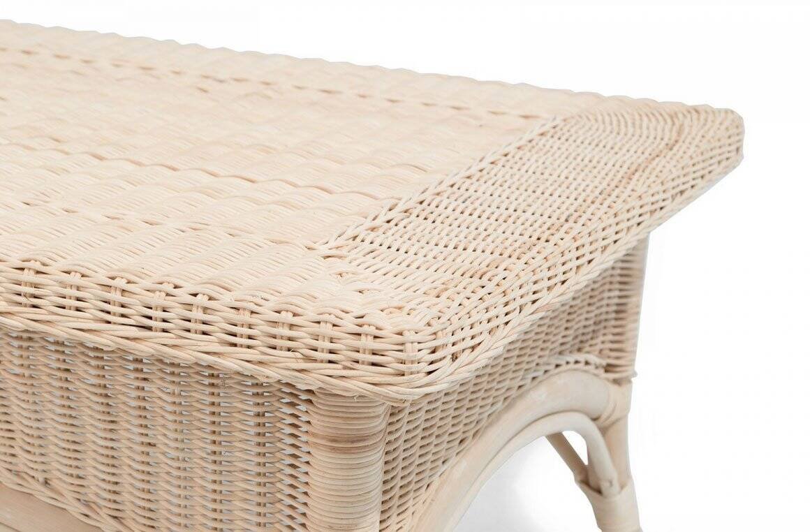Sylvia-tavolo-rettangolare-Rattan1 - jollygiunco.eu Sedie in vimini beige con struttura resistente e design elegante.