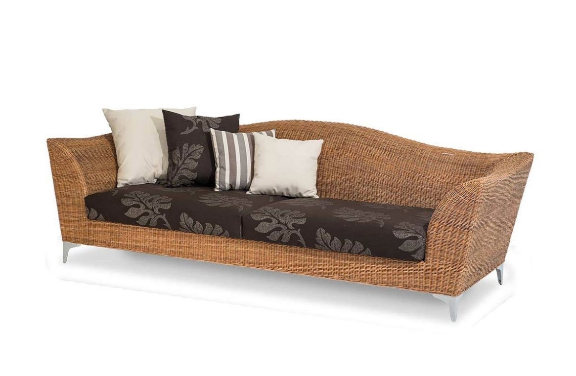 Divano 3 posti in rattan con cuscini eleganti jollygiuncoeu Divano 3 posti in rattan con cuscini perfetto per ambienti esterni e interni
