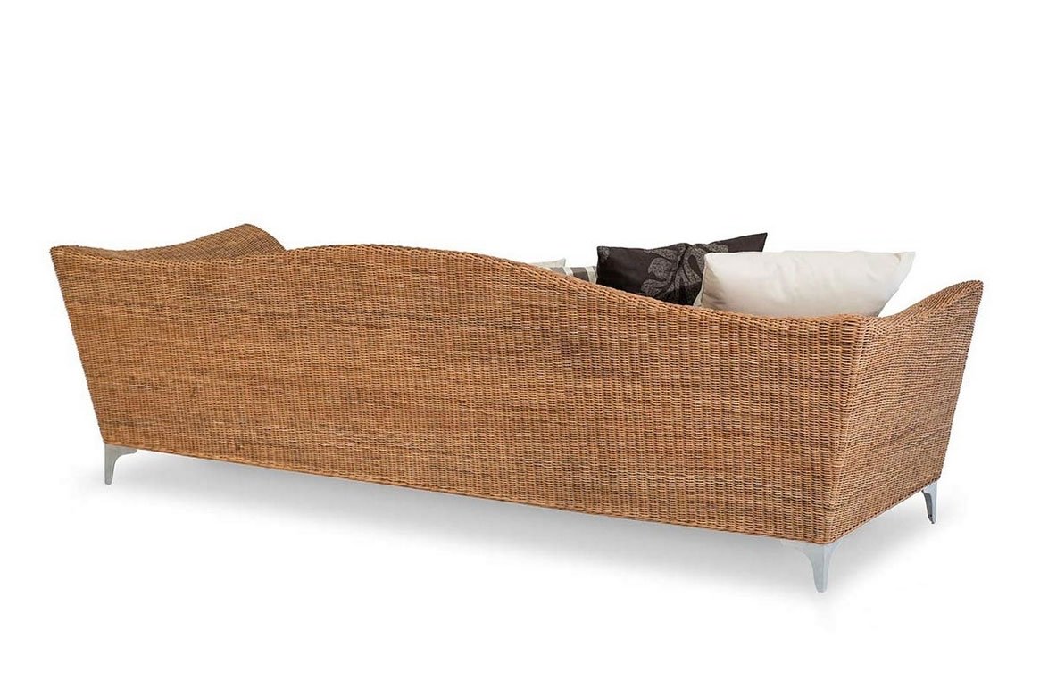 Divano 3 posti in rattan con cuscini jollygiuncoeu Divano 3 posti in rattan con cuscini perfetto per ambienti esterni e interni