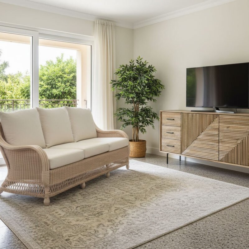 Present divano 3 posti rattan