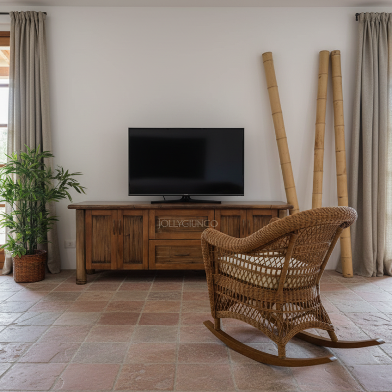 Mobile MANGAL porta TV in crash bambù