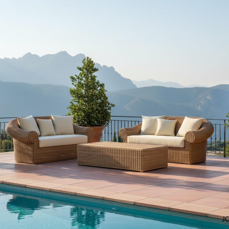 Cr08 tavolo da fumo Polyrattan