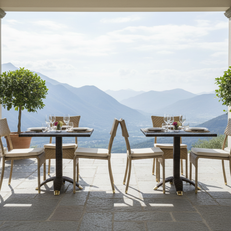 Anggrek tavolo da pranzo polyrattan