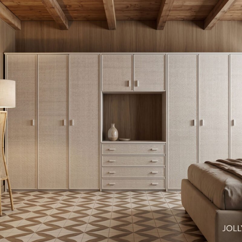 Armadio Canazei in rattan