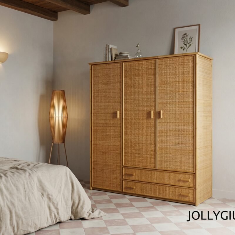 Armadio Montepulciano in giunco 3 ante