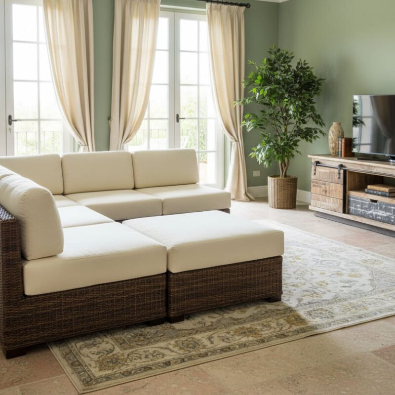 Breton modulo centrale rattan