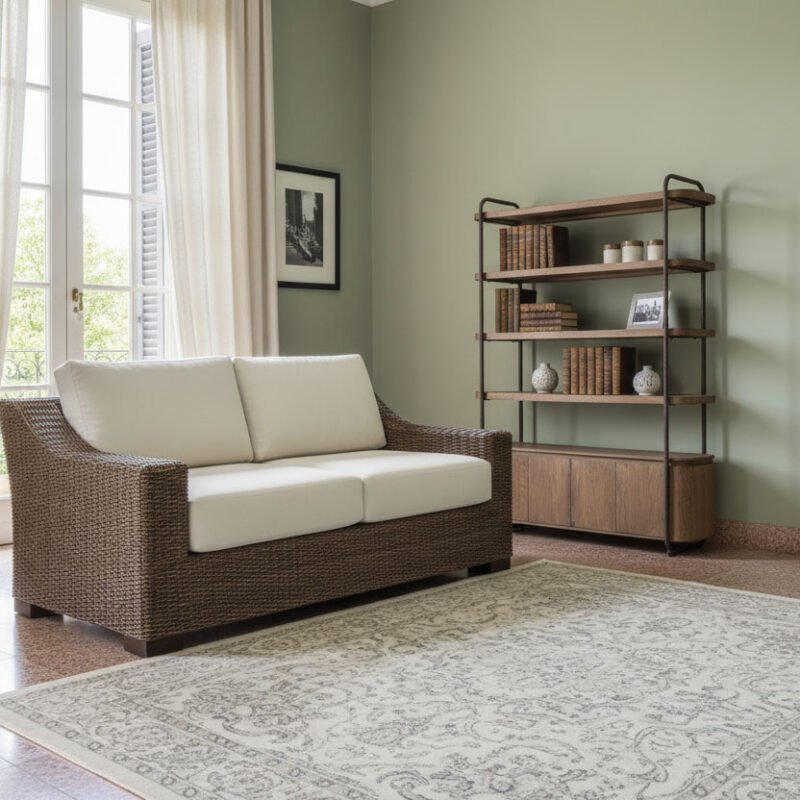 Cartesio divano 2 posti Rattan