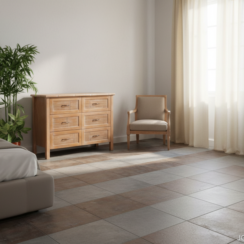 Cassettiera  JUSTINE con gambe in bamboo