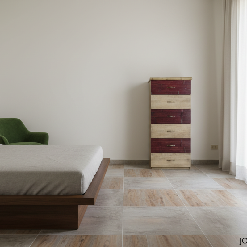 Cassettiera Linea 6 cassetti in crash bambù