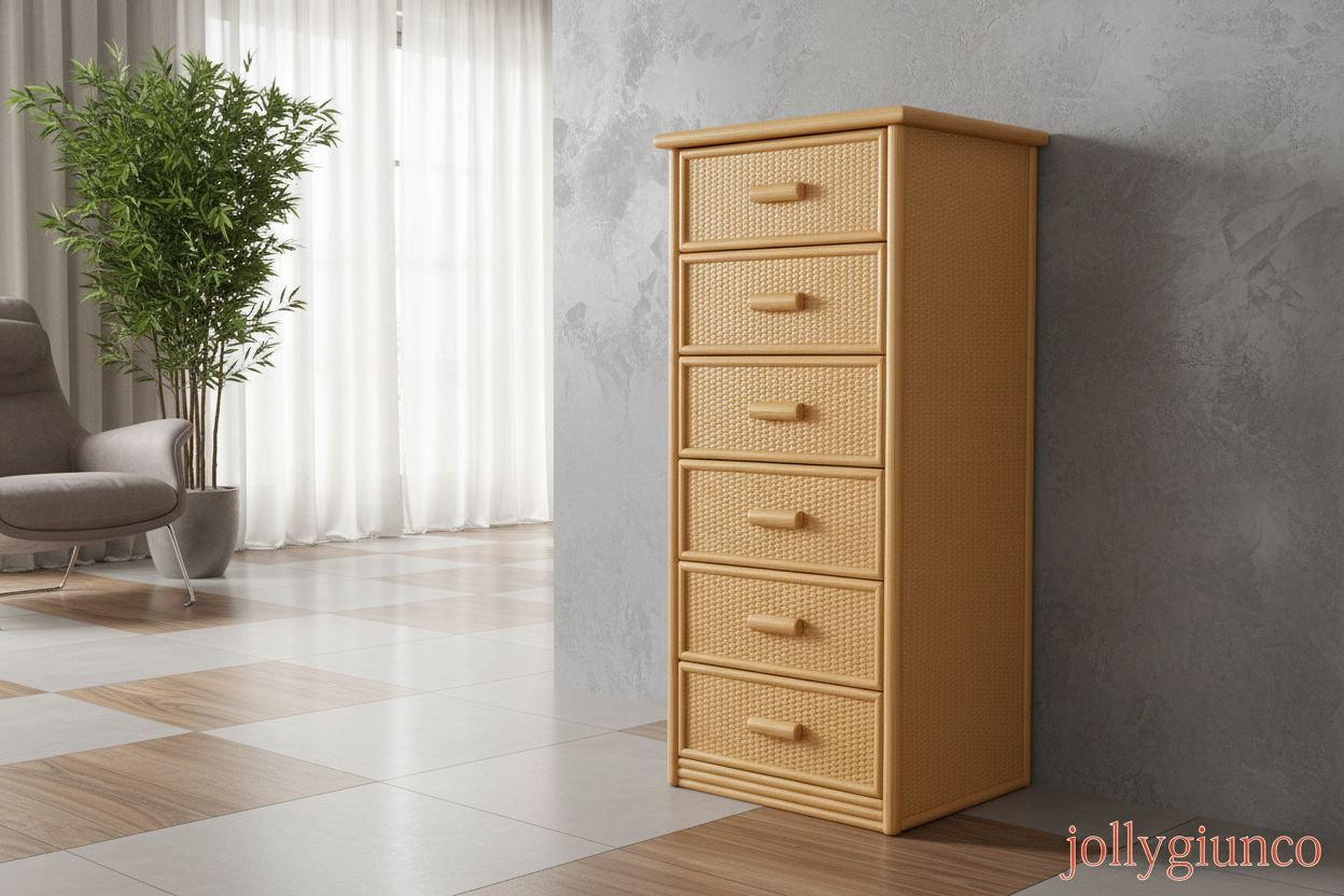 Cassettiera Marina in Giunco 6 Cassetti jollygiuncoeu