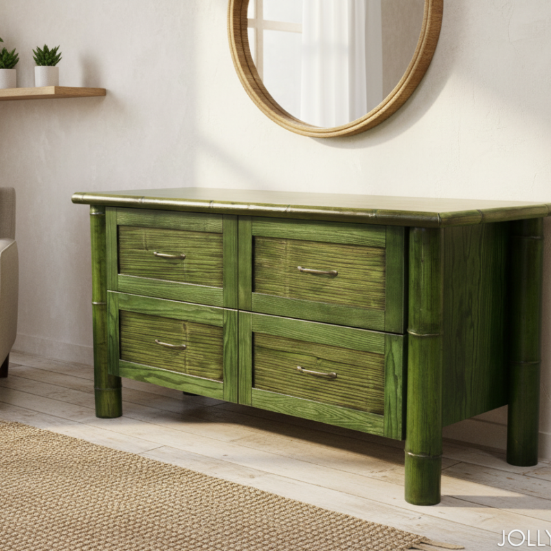 Cassettiera ORDINARY con canne di bambù