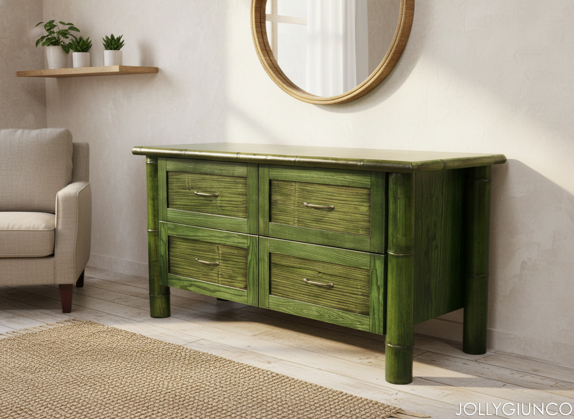 Cassettiera ORDINARY con canne di bambù jollygiuncoeu