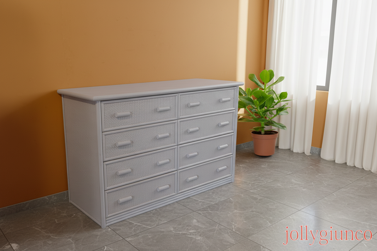 Cassettiera Sovana in rattan 8 cassetti3 jollygiuncoeu