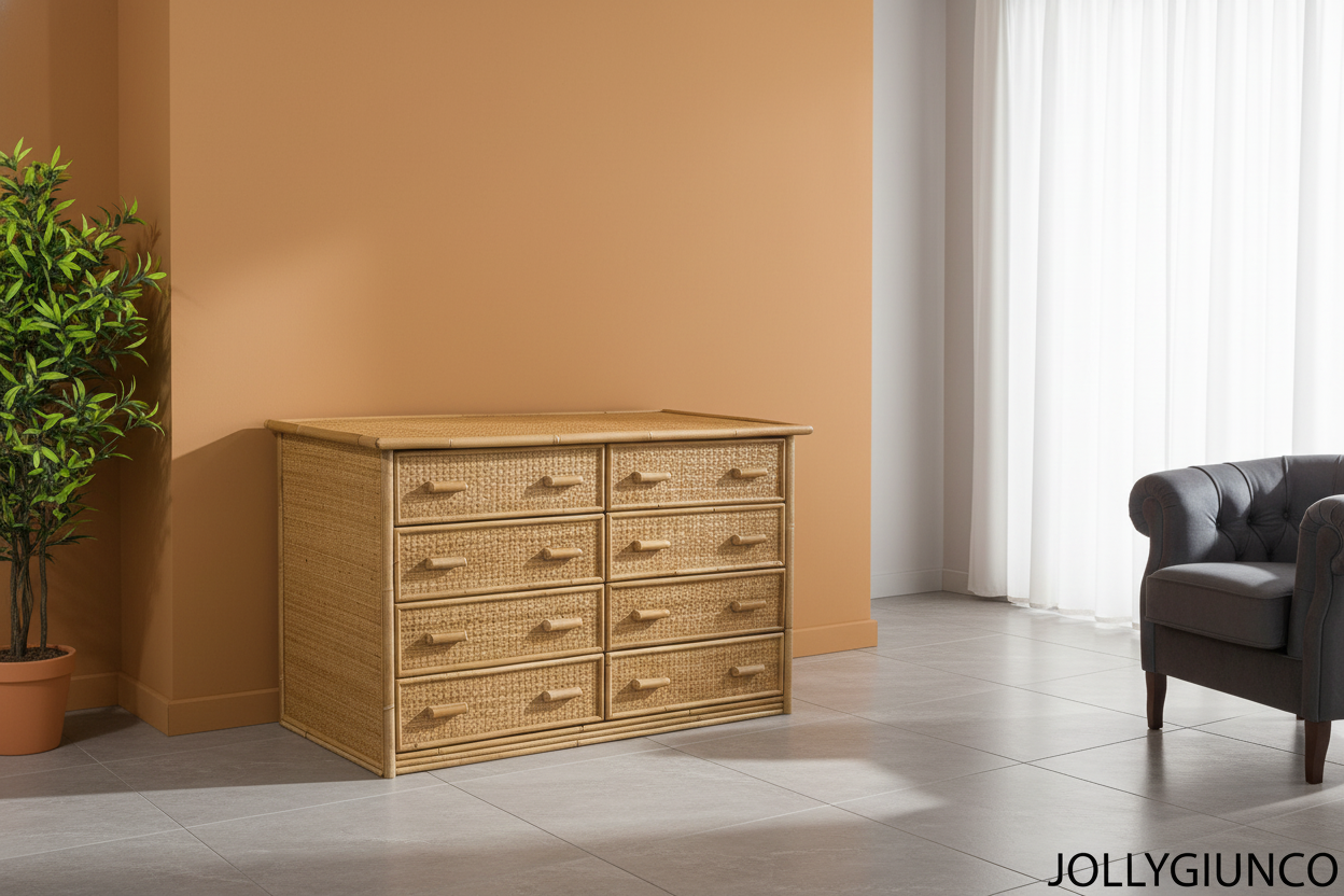 Cassettiera Sovana in rattan 8 cassetti4 jollygiuncoeu