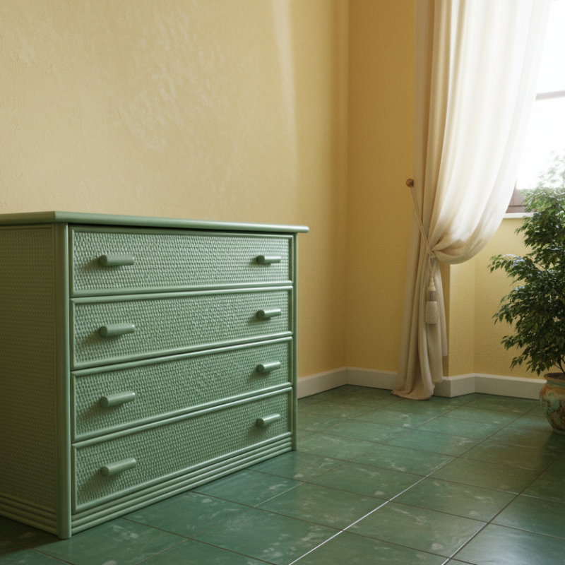 Cassettone Scicli in rattan