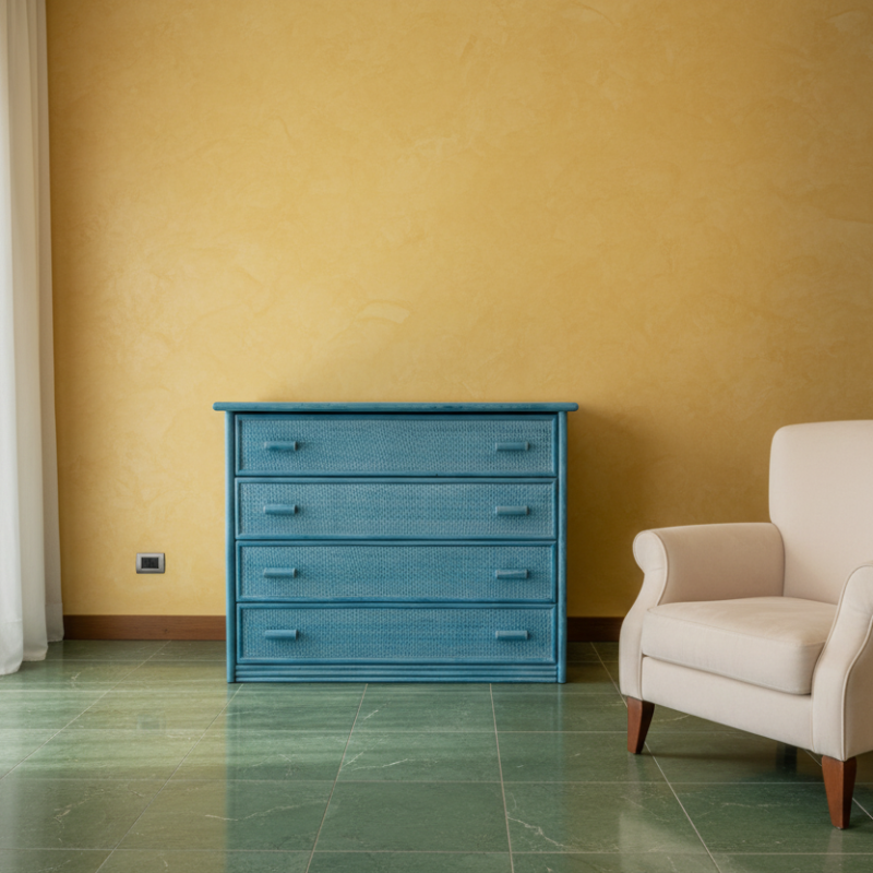 Cassettone Scicli in rattan