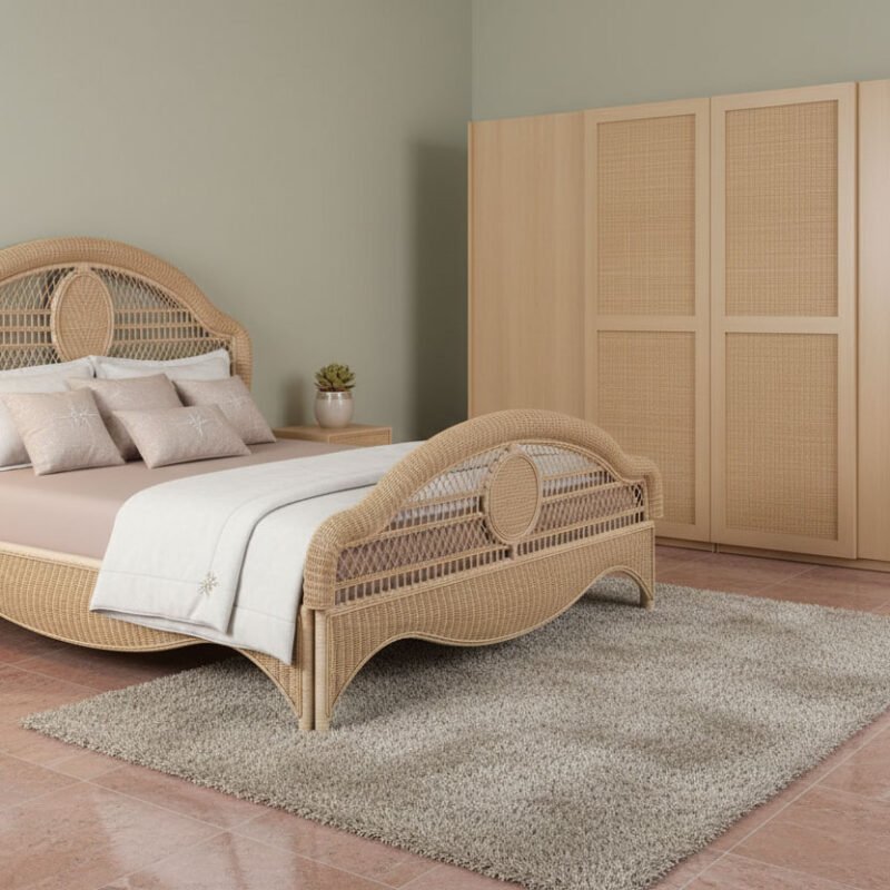 Classica 200 Letto matrimoniale rattan midollino