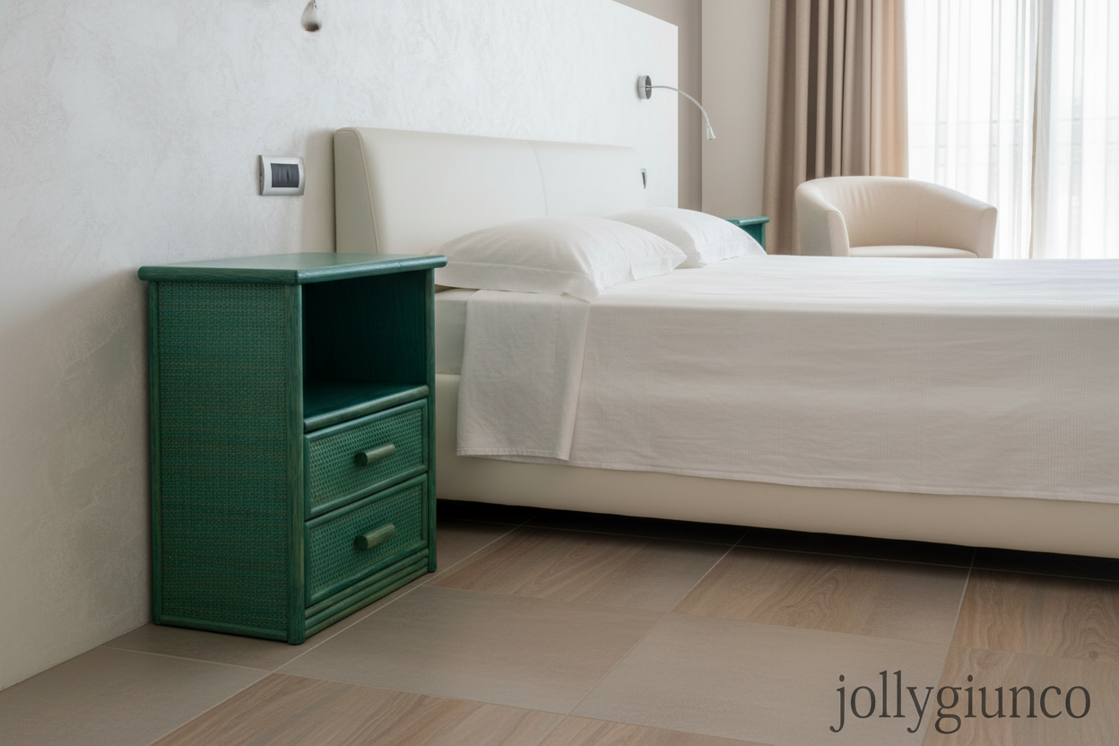 Comodino Cortona in Rattan 2 Cassetti3 jollygiuncoeu