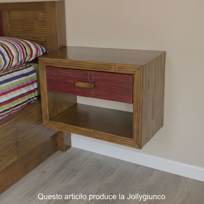 Comodino IRIDE in crash bambù