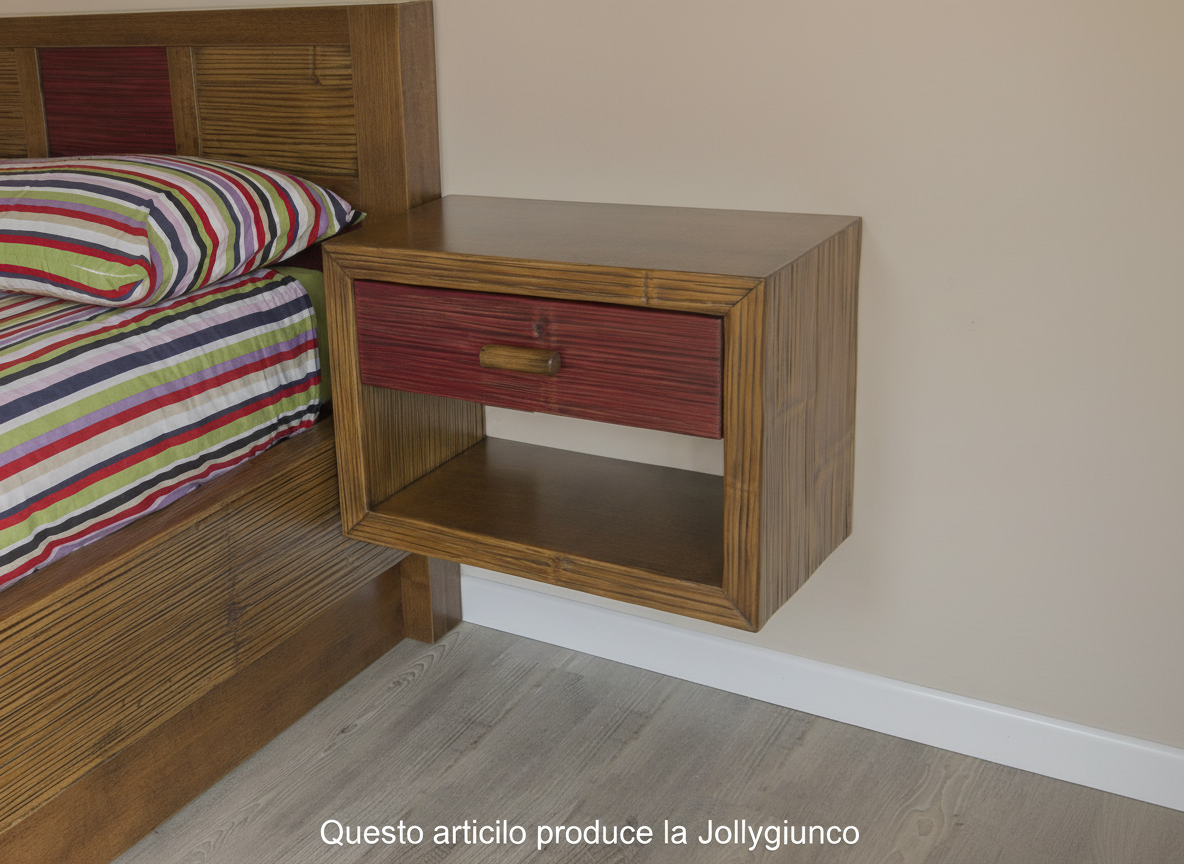 Comodino IRIDE in crash bambù jollygiuncoeu