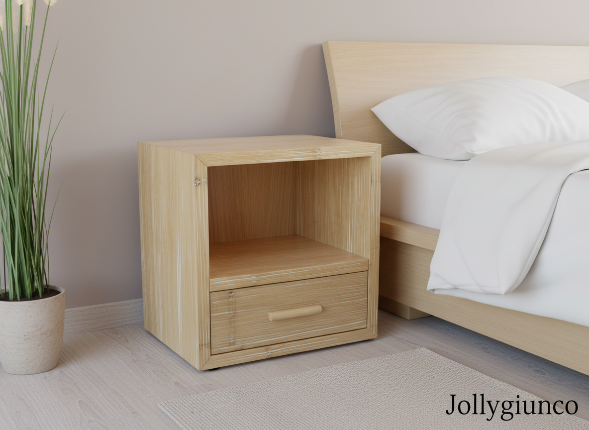 Comodino VESLY in crash bambù jollygiuncoeu