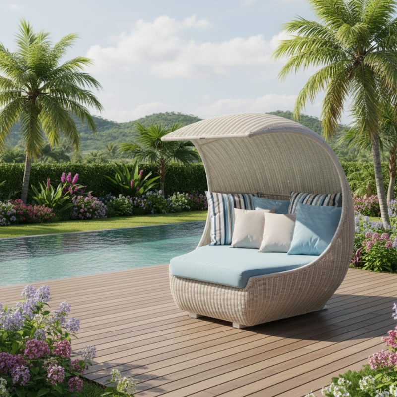 Conchiglione daybed Polyrattan