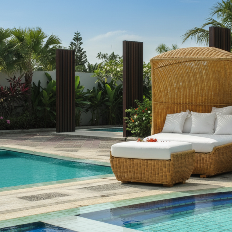 Conchiglione daybed polyrattan