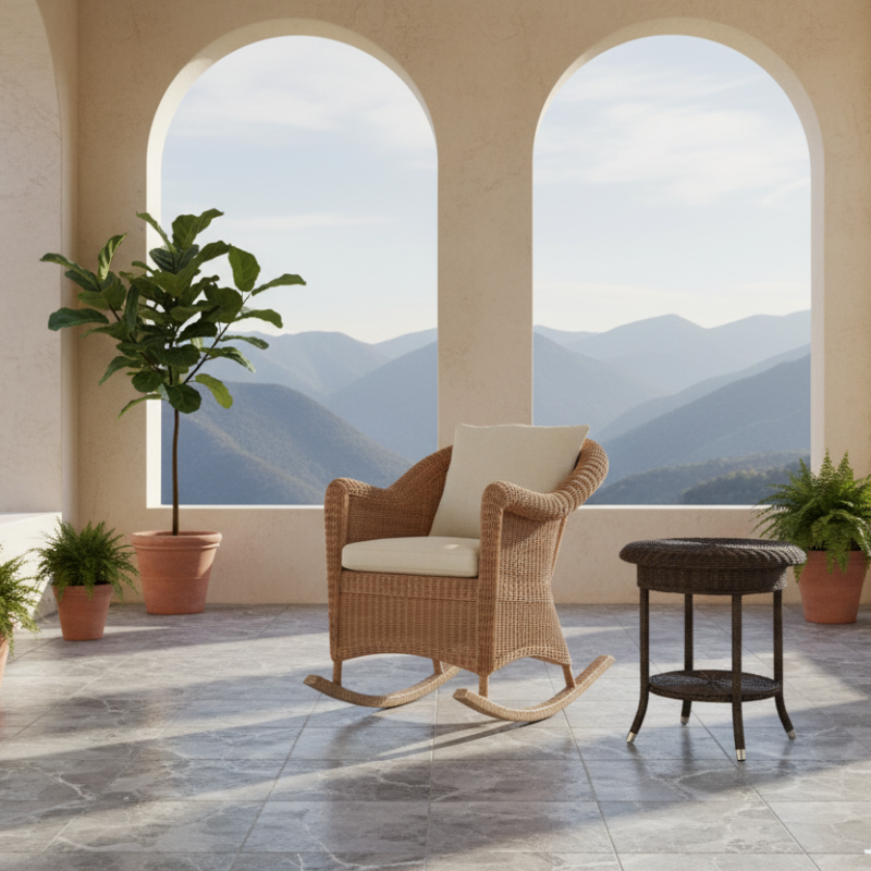 Consueto dondolo Polyrattan