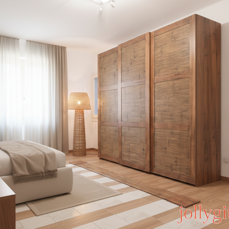 Guardaroba Atrani 3 Ante in Crash Bambù