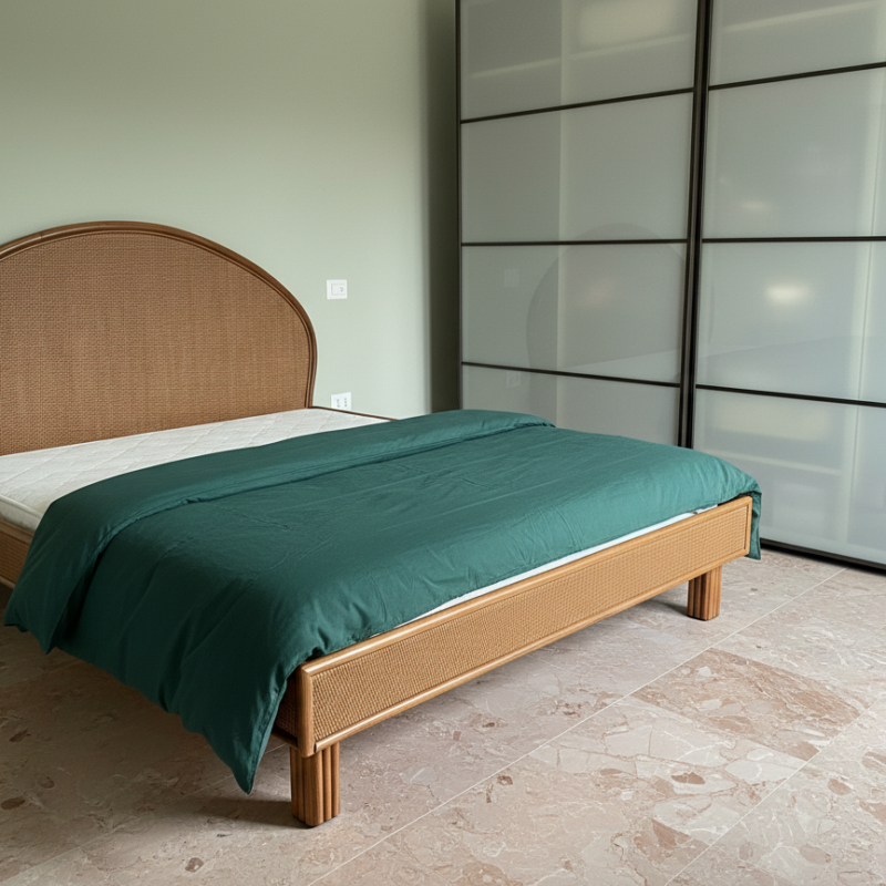 Letto Armonia in rattan artigianale