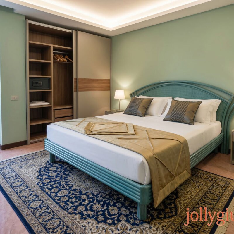 Letto Mery in rattan naturale