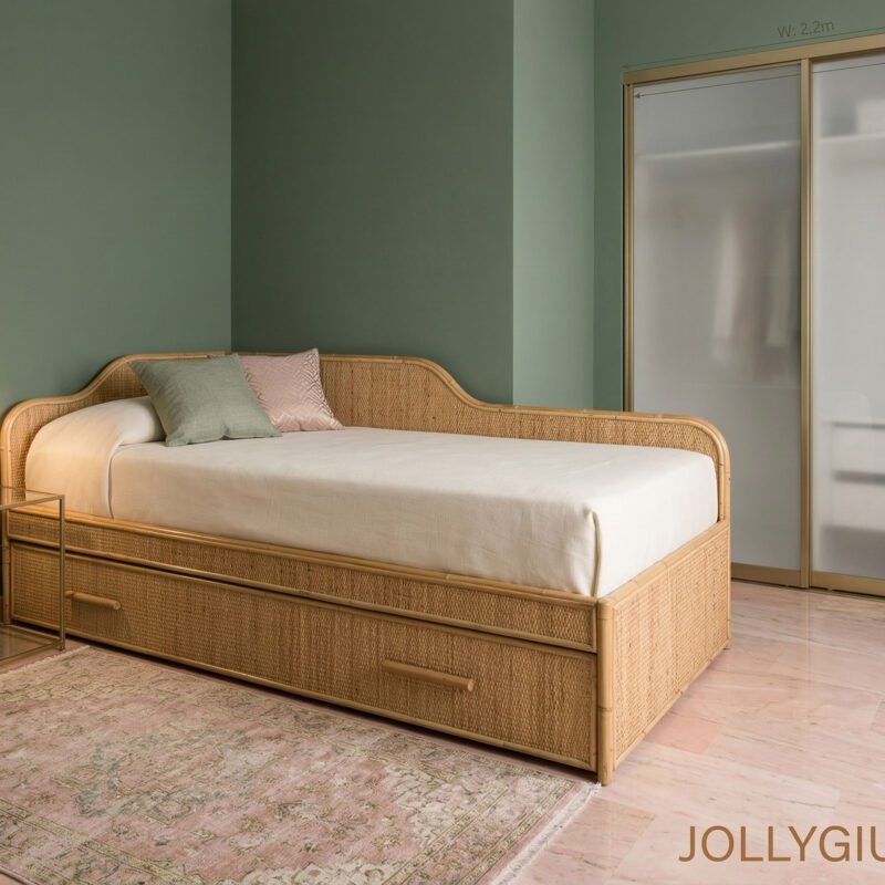 Letto Aurora singolo ad angolo in giunco