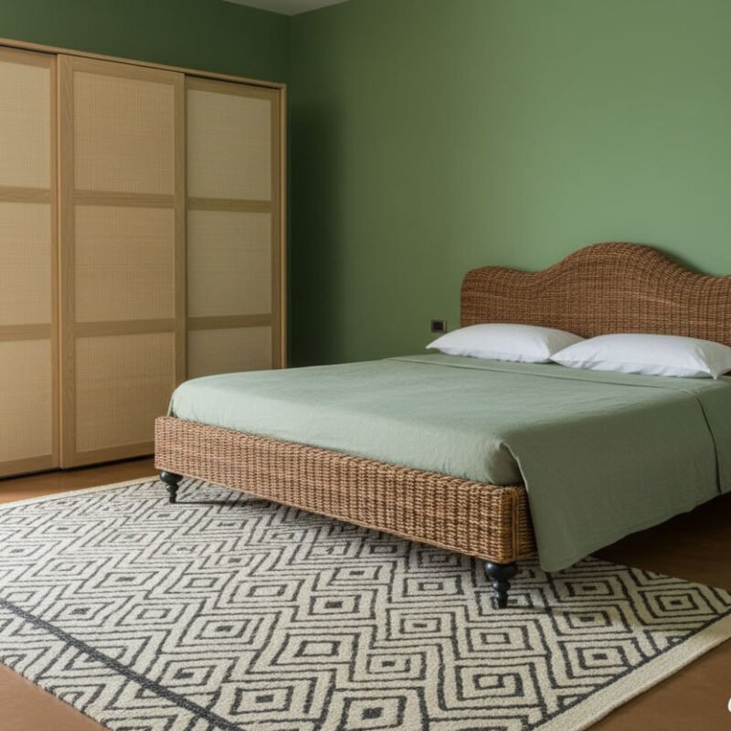 Mendelssohn 177 letto matrimoniale Rattan