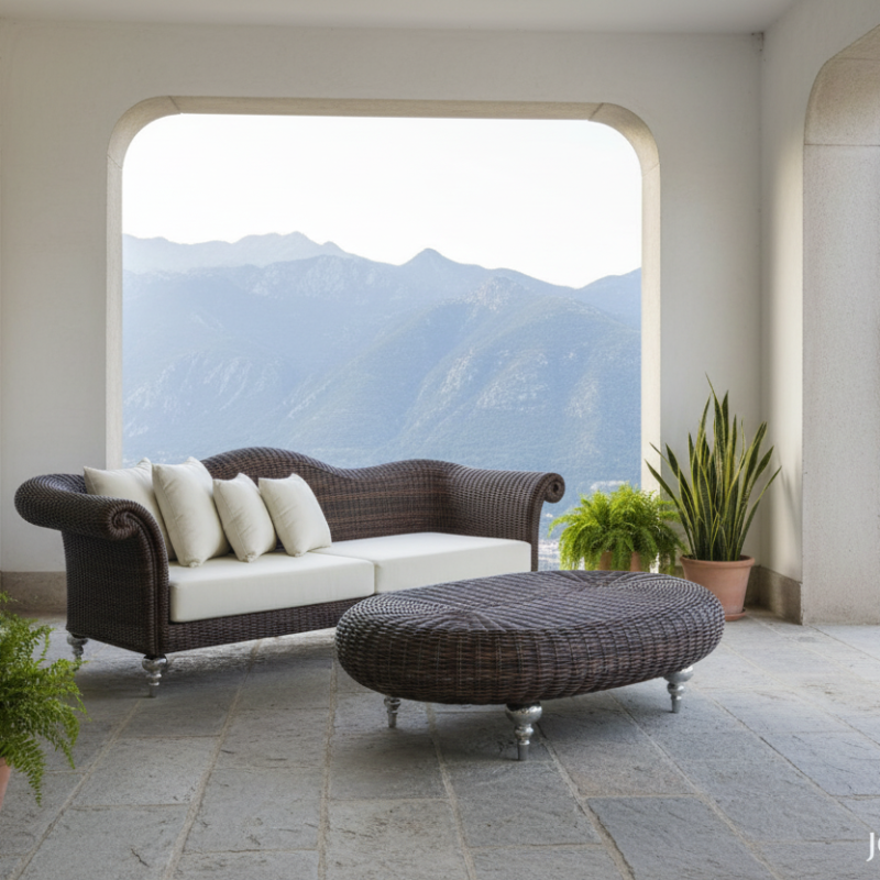 Mendelssohn Divano 3 posti Polyrattan