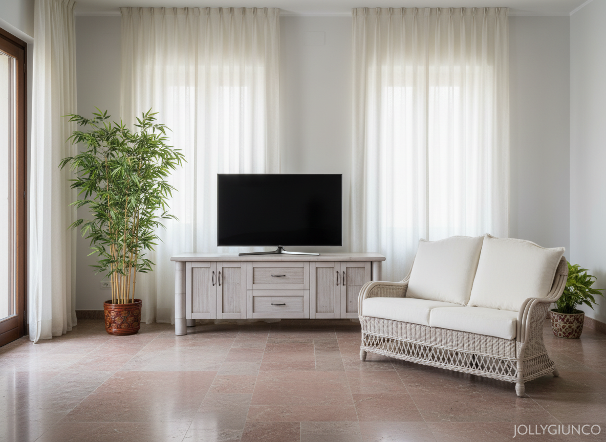 Mobile MANGAL porta TV in crash bambù1 jollygiuncoeu