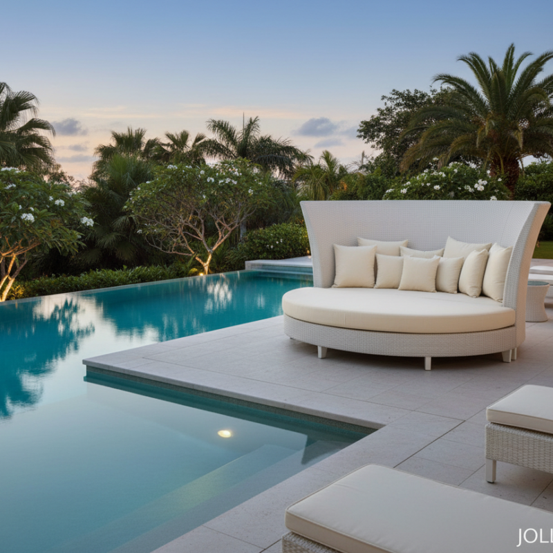 Oversize pouf polyrattan