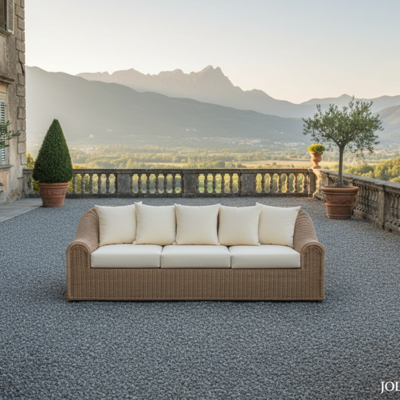 Palatino divano 3 posti Polyrattan