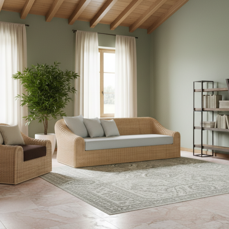 Palatino divano 3 posti rattan