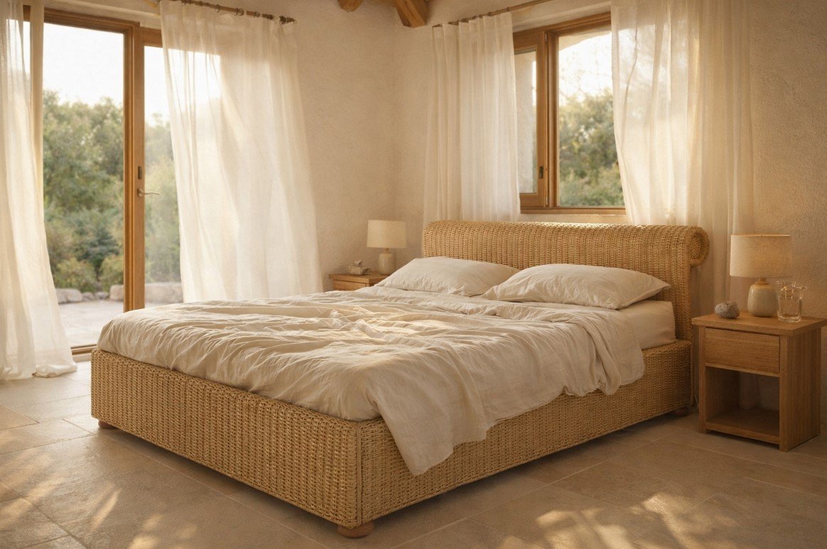 Professor Brown 170 letto matrimoniale Rattan jollygiuncoeu