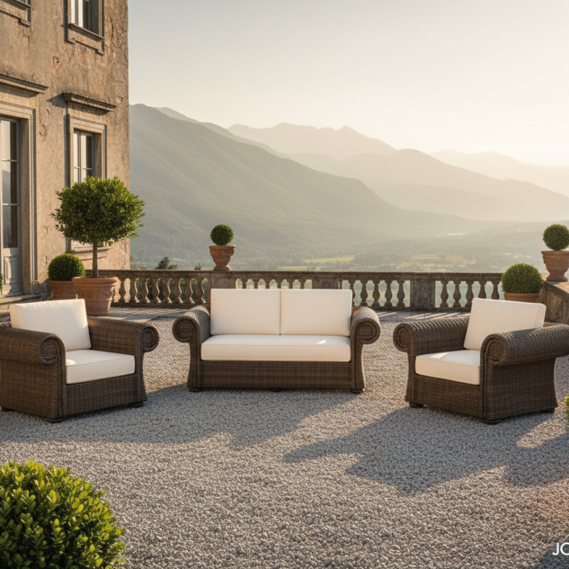 Professor Brown Divano 2 posti Polyrattan