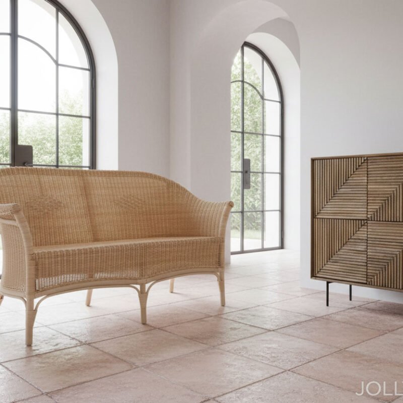 Sylvia divanetto rattan midollino