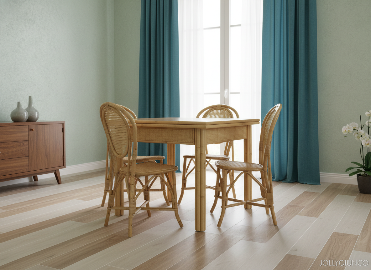 Tavolo quadrato in giunco jollygiuncoeu