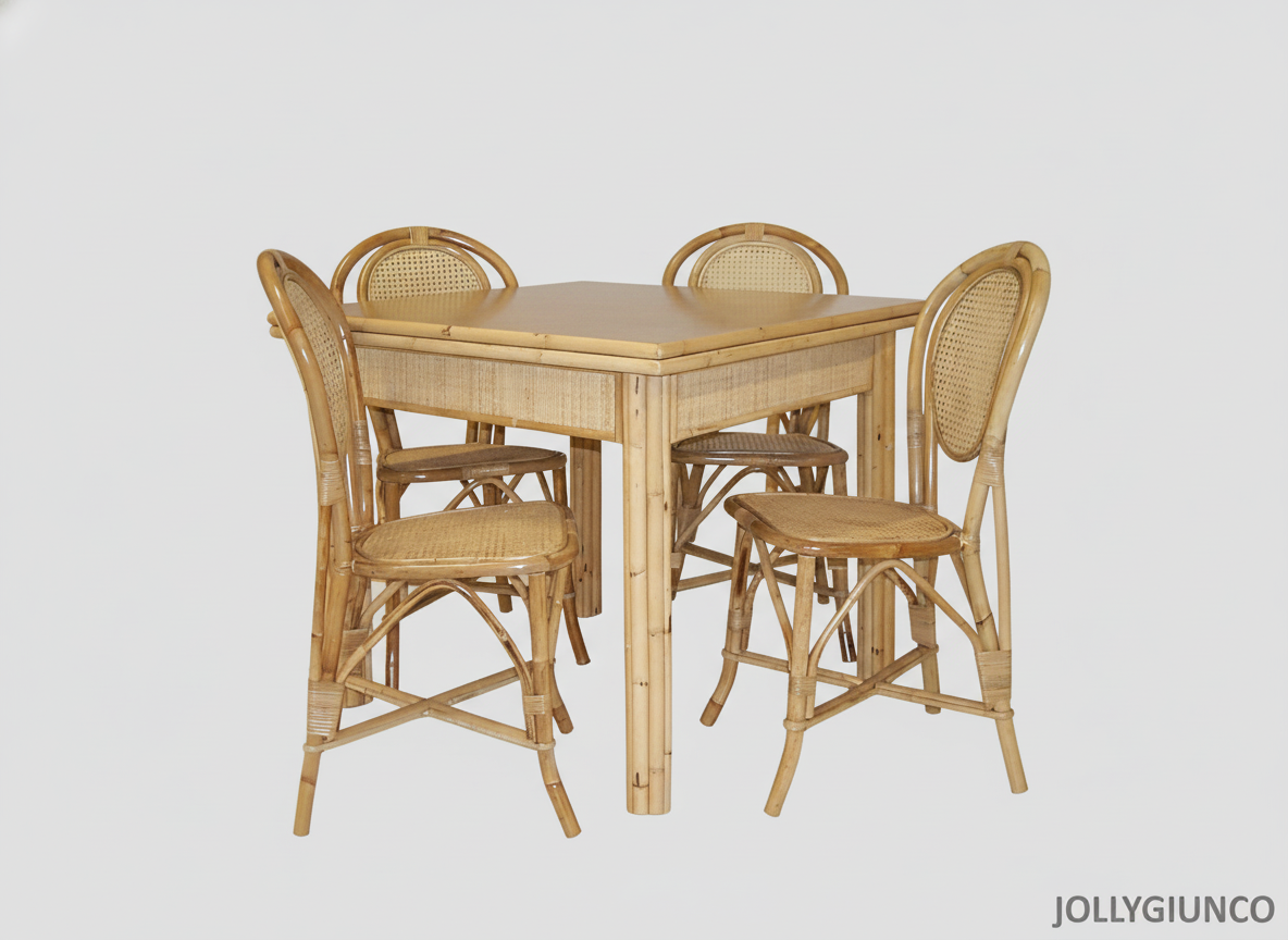 Tavolo quadrato in giunco5 jollygiuncoeu